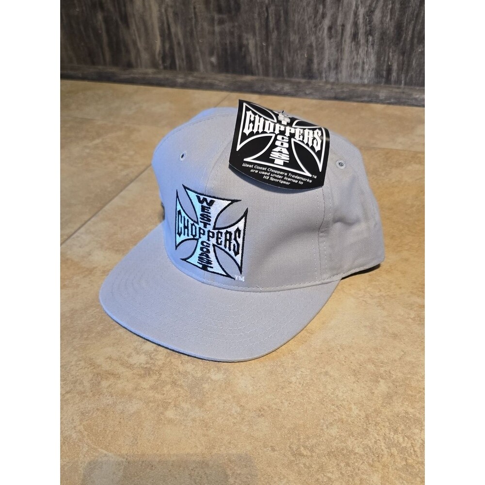 Vintage NWT West Coast Choppers Gray Snapback Hat Gray
